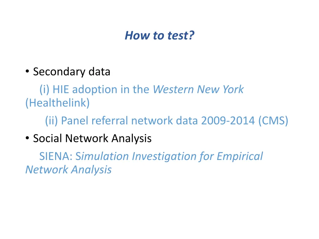 how to test