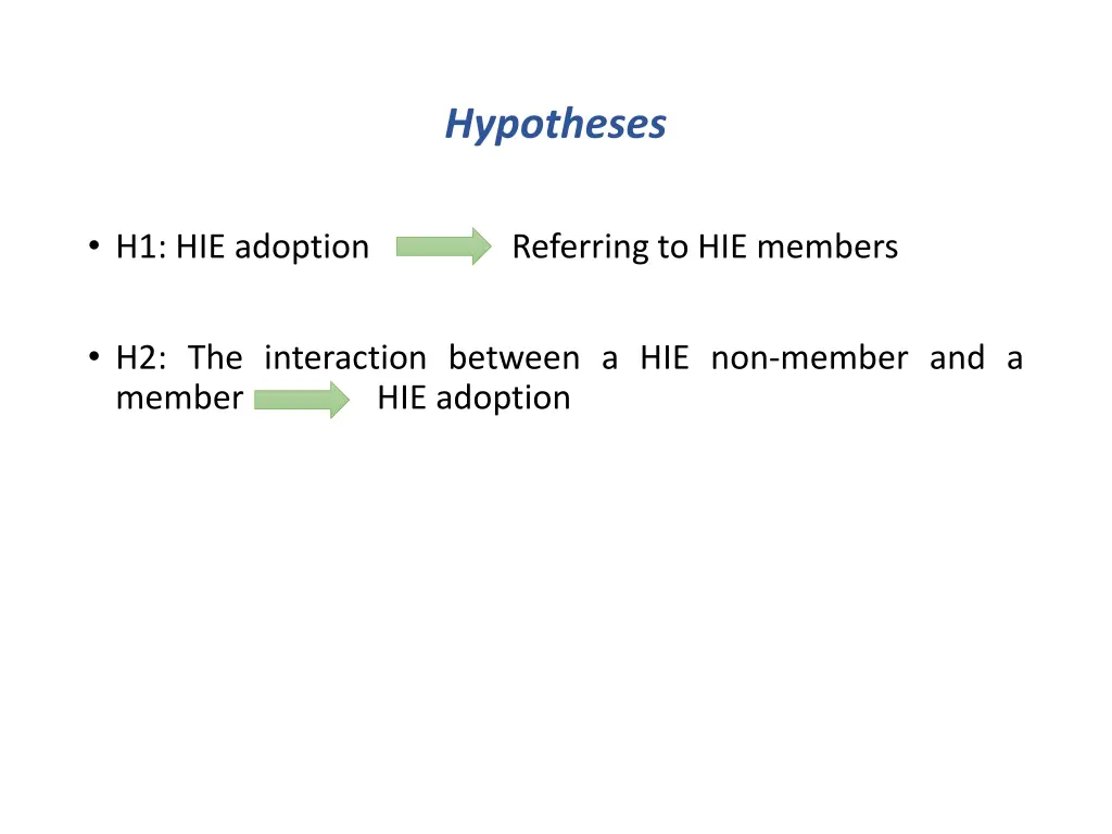 hypotheses