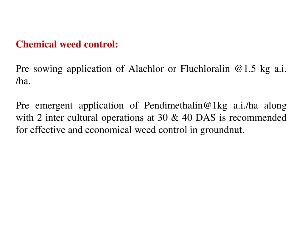 chemical weed control