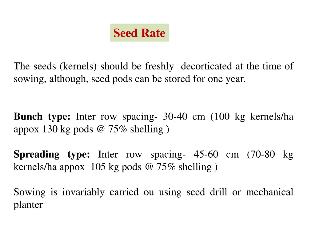 seed rate