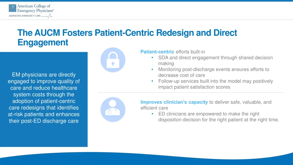 the aucm fosters patient centric redesign