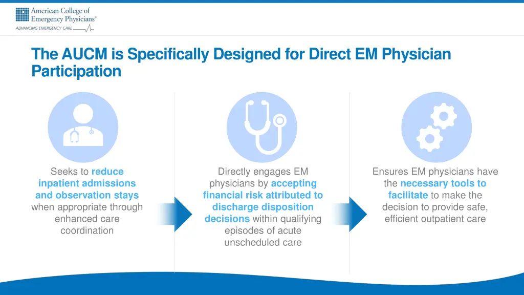 the aucm is specifically designed for direct