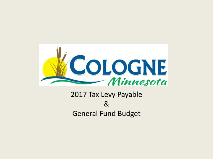 2017 tax levy payable general fund budget