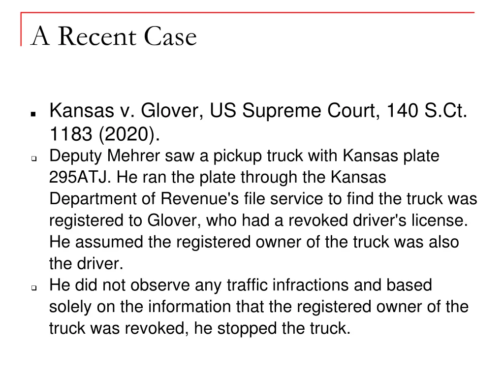 a recent case