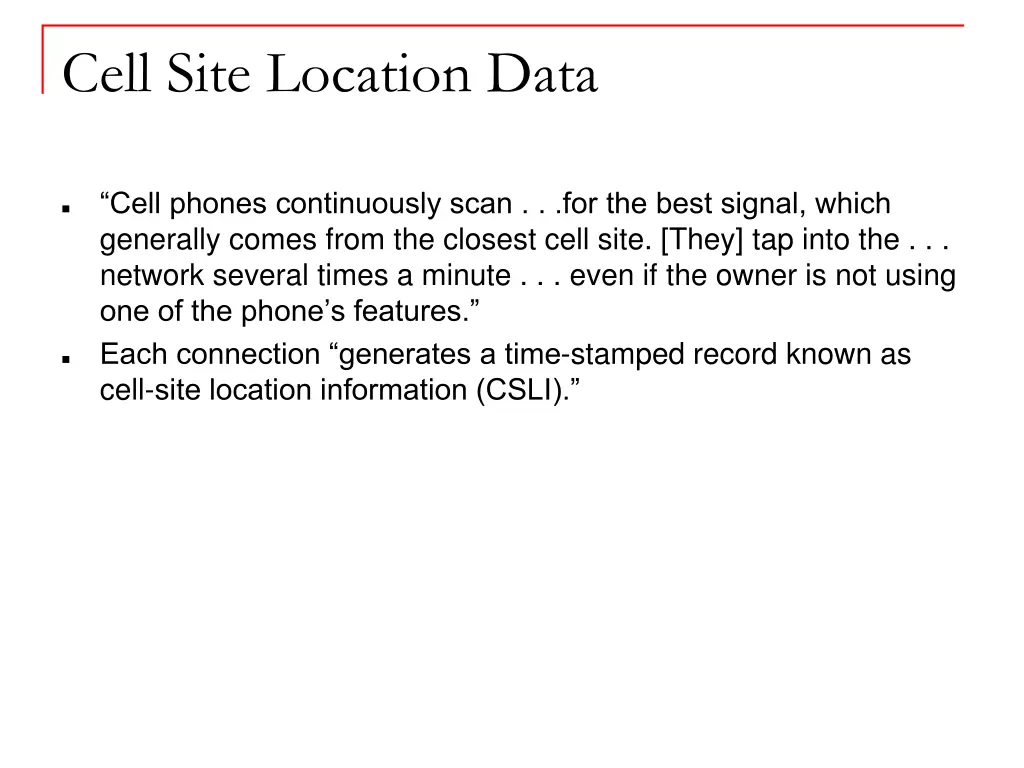 cell site location data