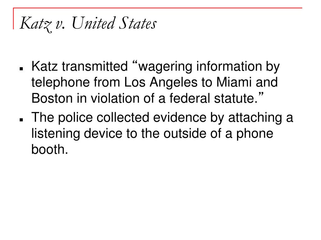 katz v united states