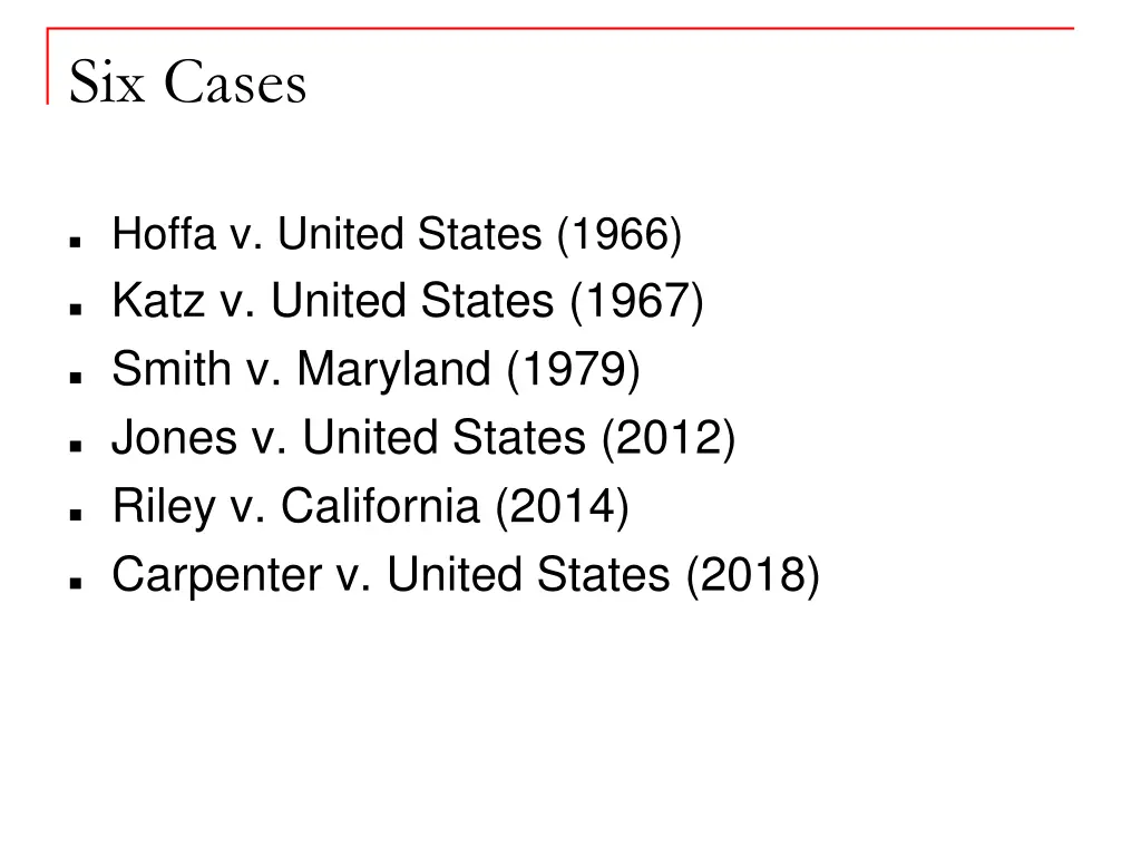 six cases