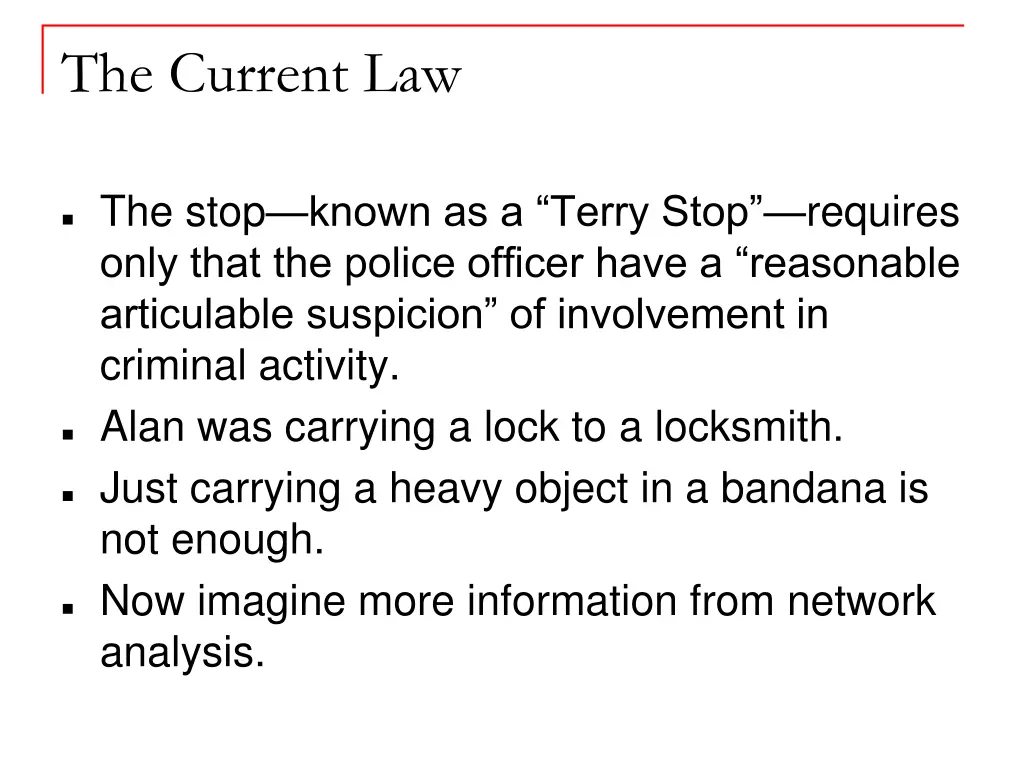 the current law