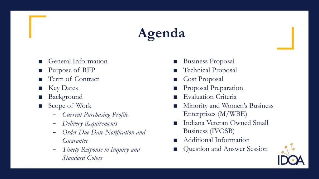 agenda
