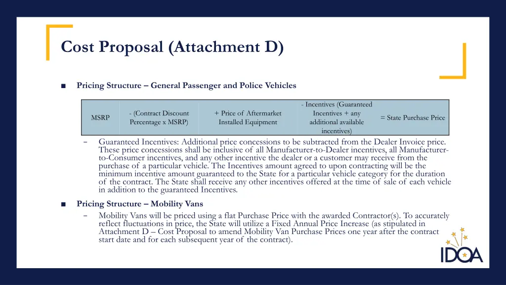 cost proposal attachment d 1