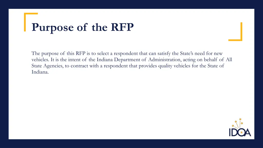 purpose of the rfp