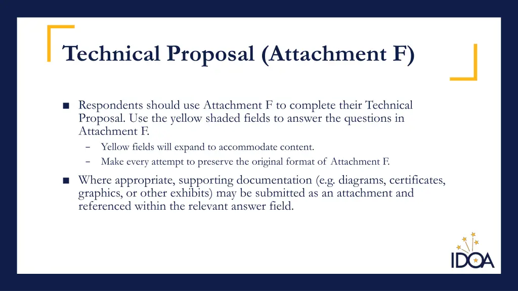 technical proposal attachment f