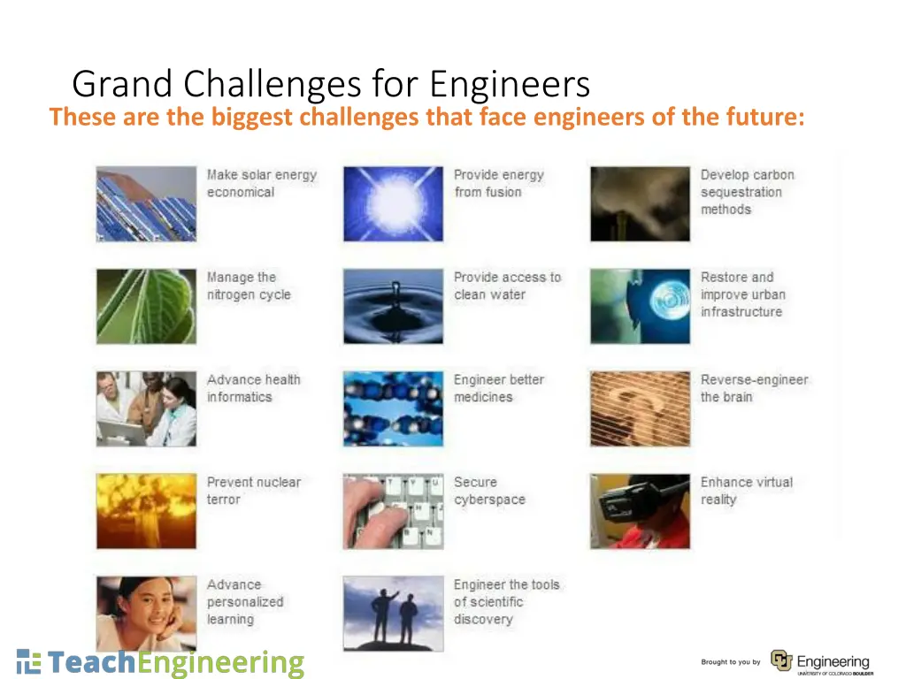 grand challenges for engineers these