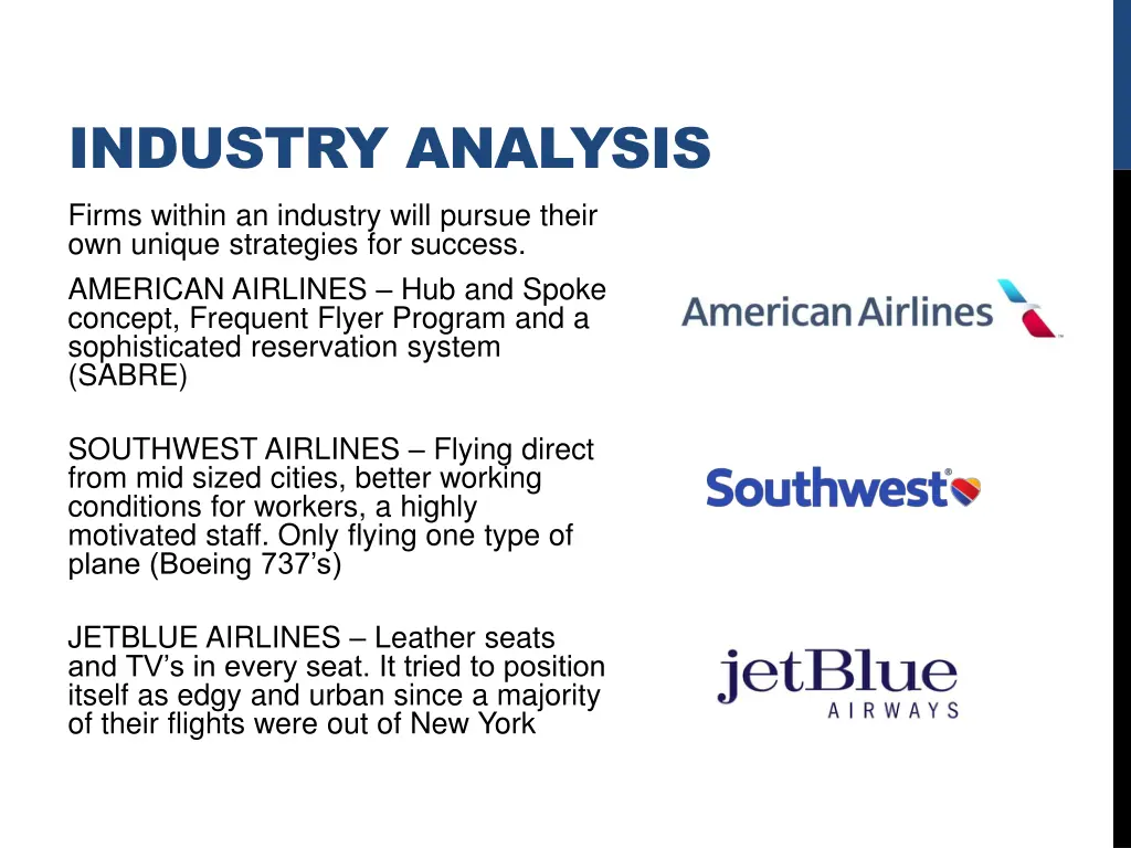 industry analysis firms within an industry will
