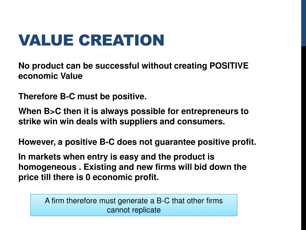 value creation