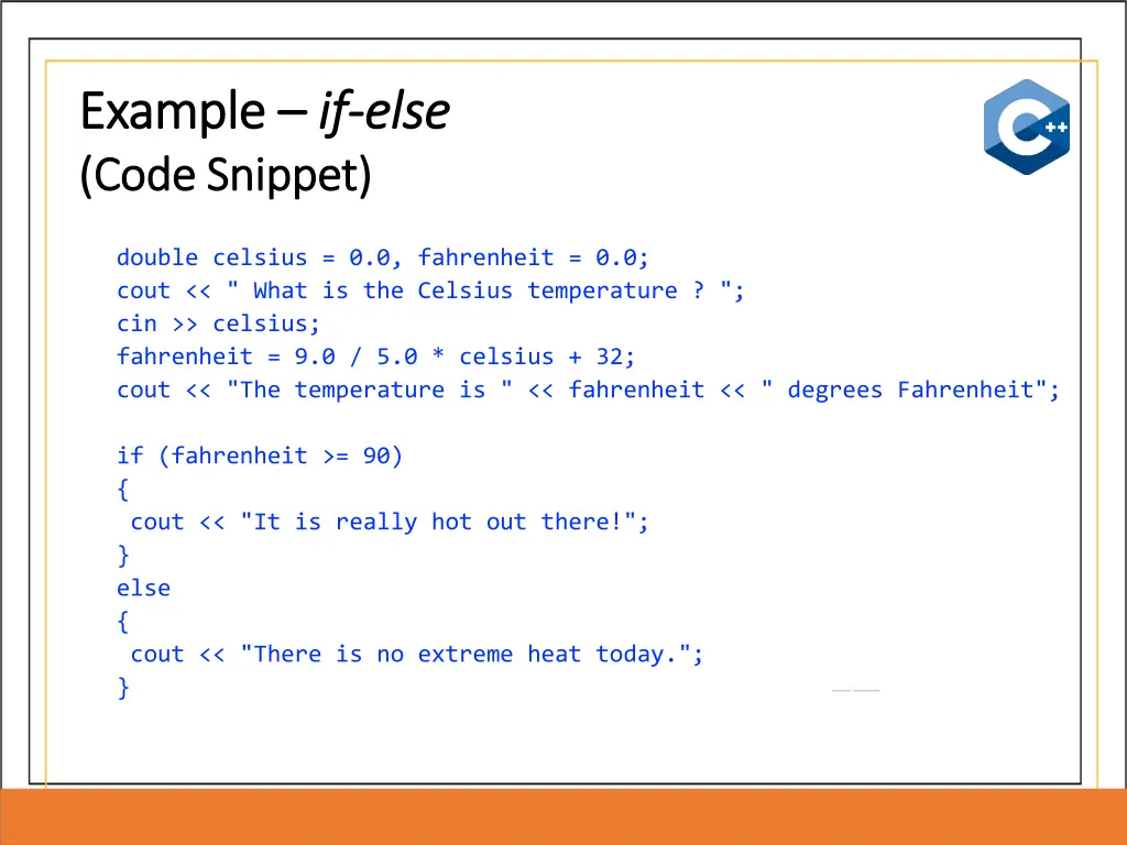 example example if if else code snippet code
