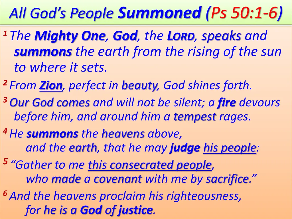 all god s people summoned ps 50 1 6