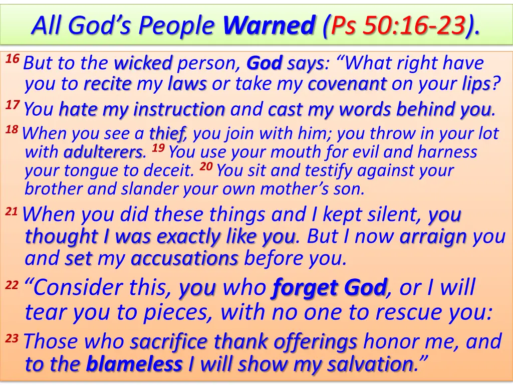 all god s people warned ps 50 16 23