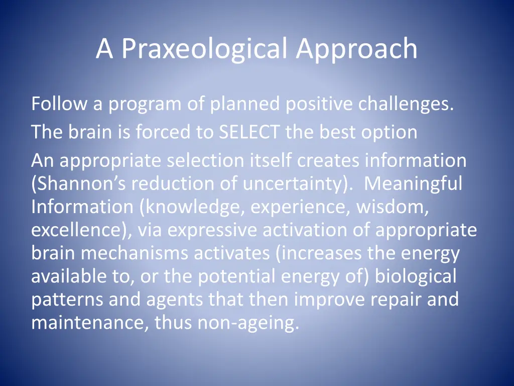 a praxeological approach