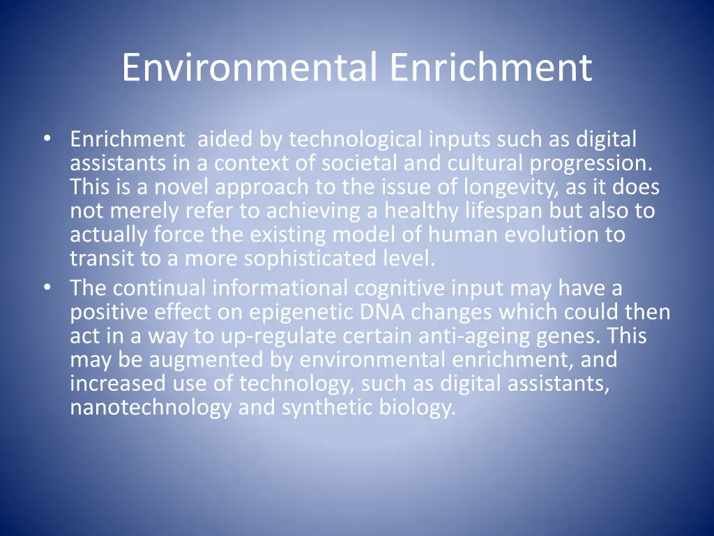 environmental enrichment