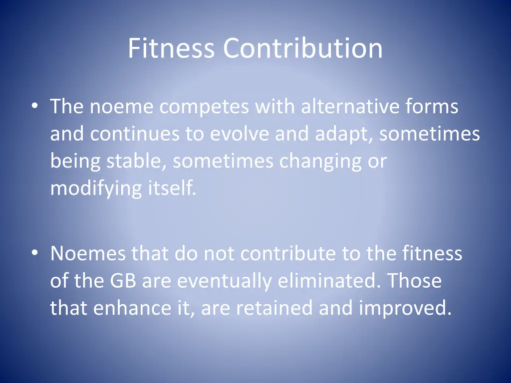 fitness contribution
