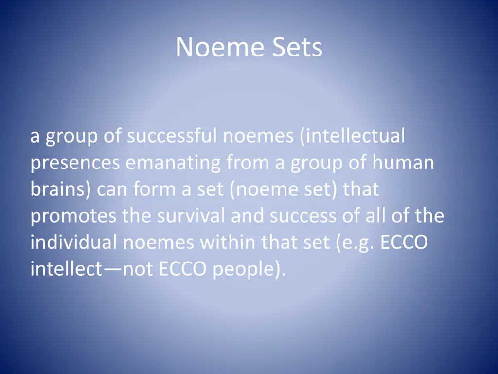 noeme sets