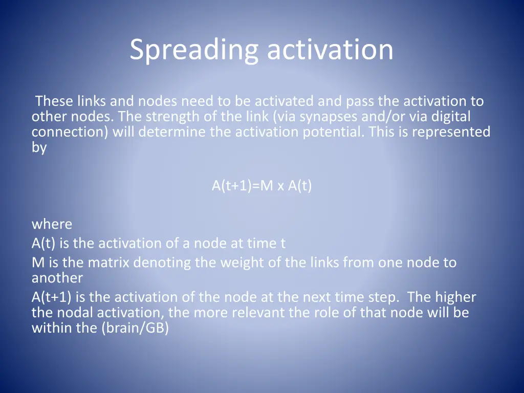 spreading activation