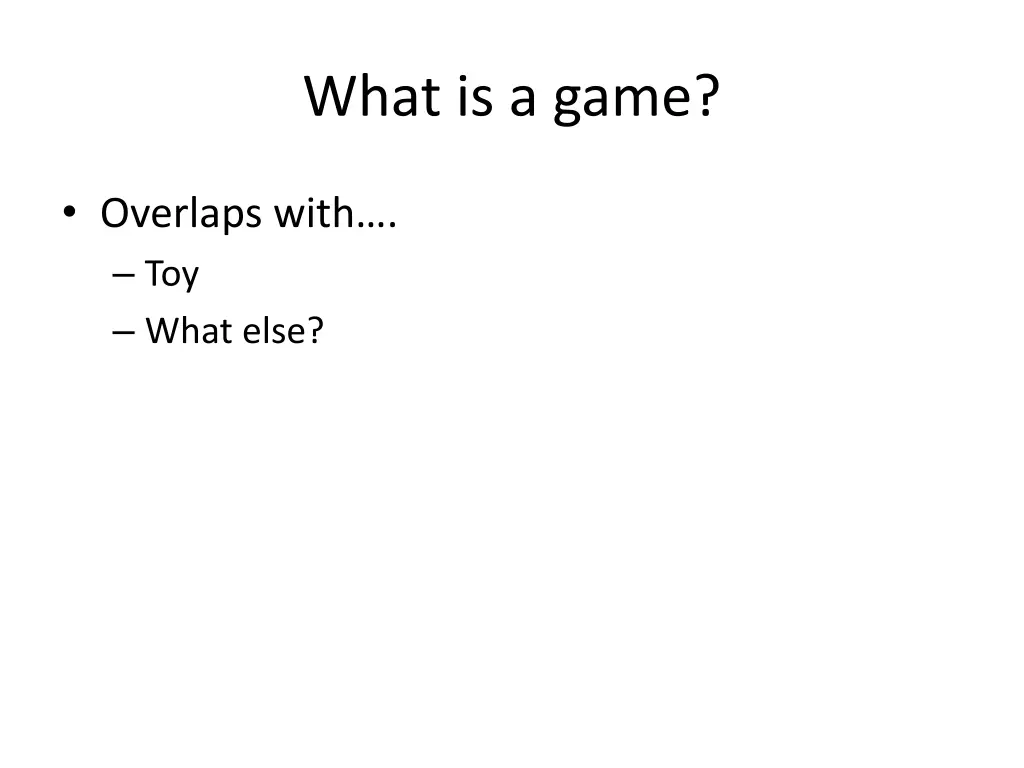 what is a game