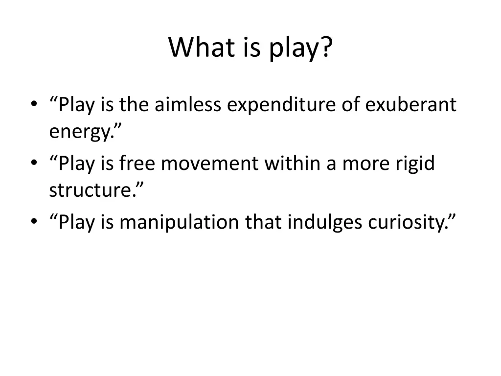 what is play