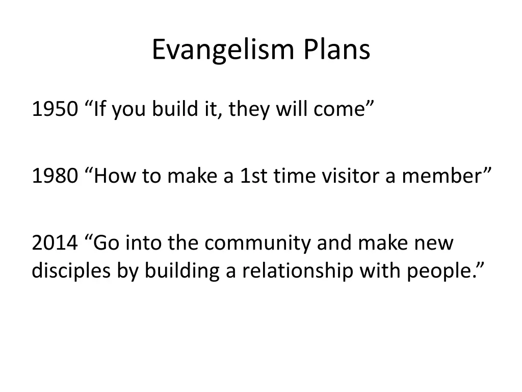 evangelism plans