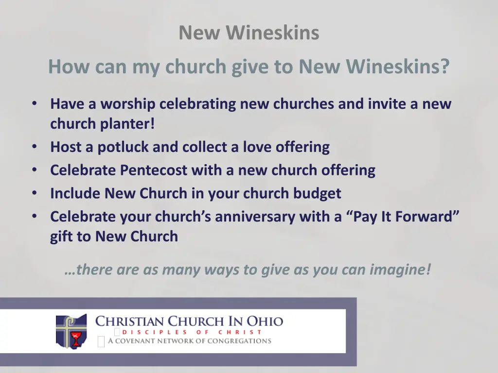 new wineskins 7