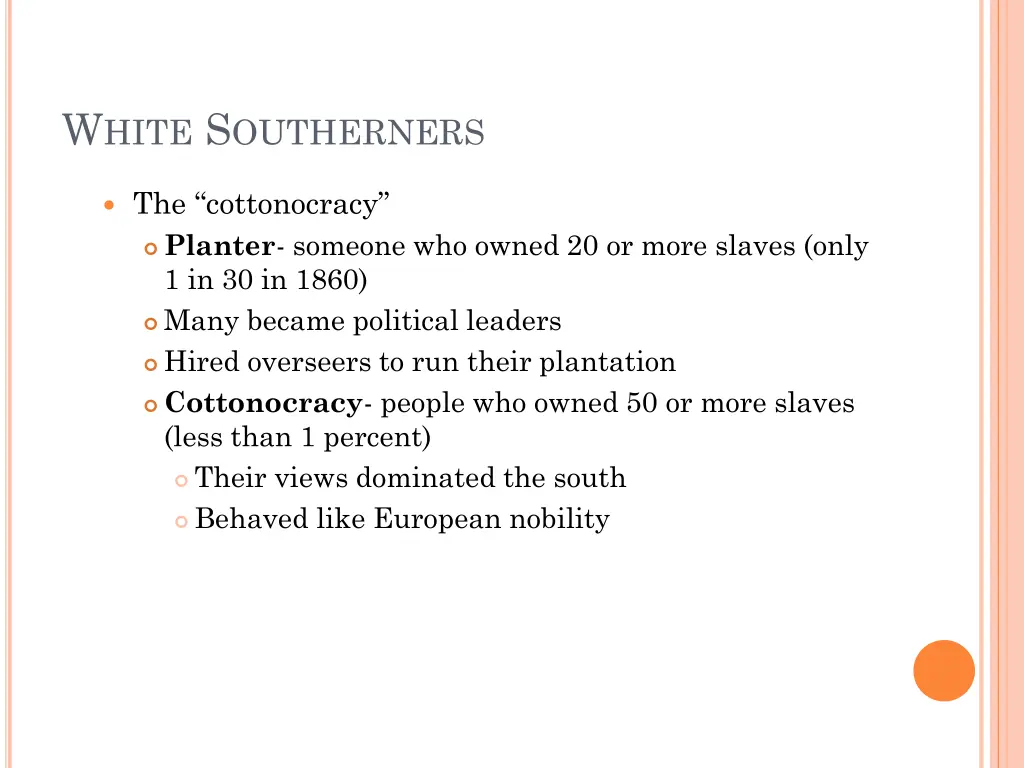 w hite s outherners