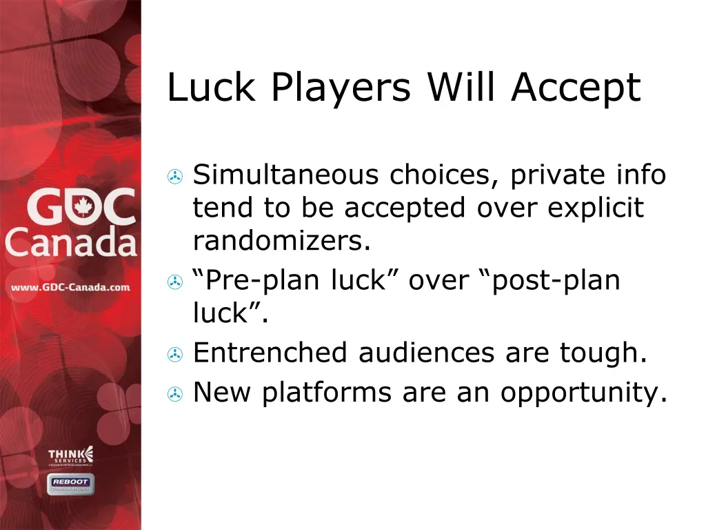 luck players will accept