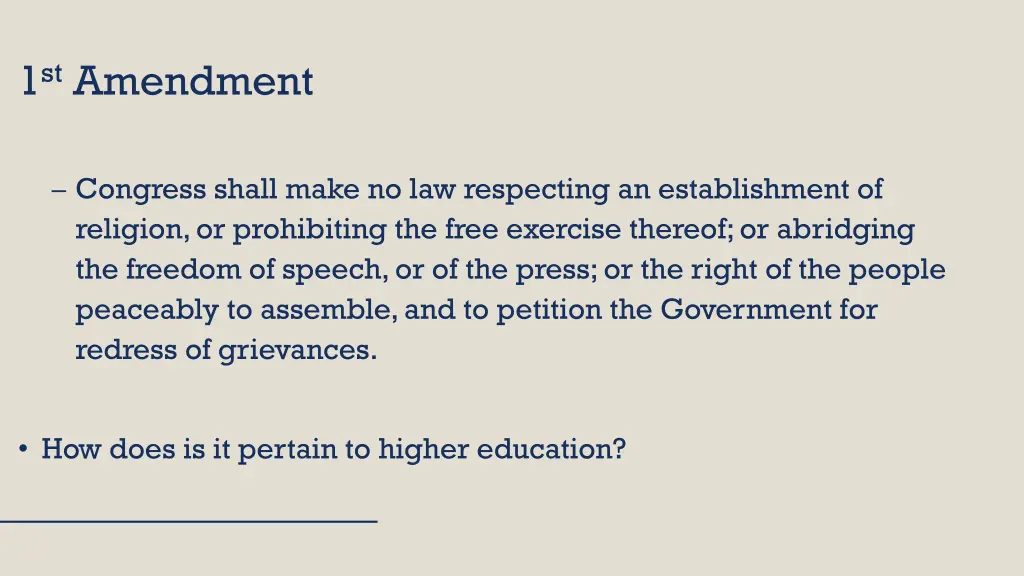 1 st amendment