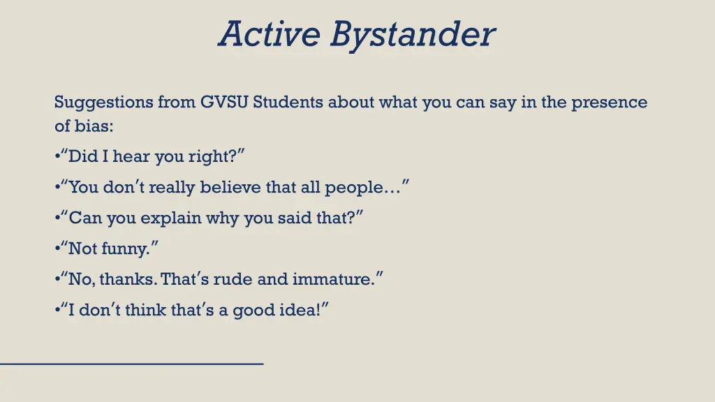 active bystander