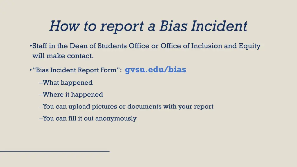 how to report a bias incident