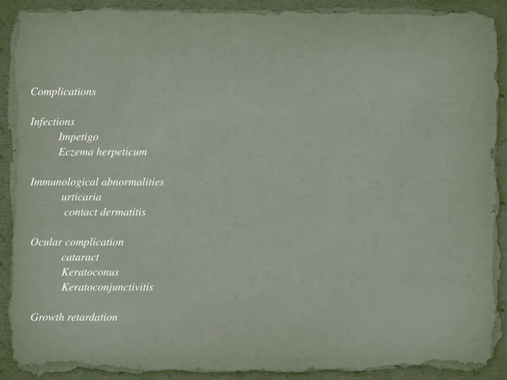 complications