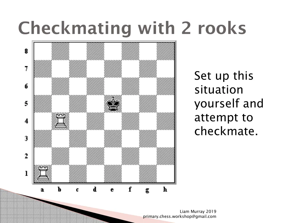 checkmating with 2 rooks
