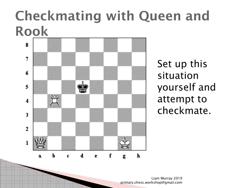checkmating with queen and rook