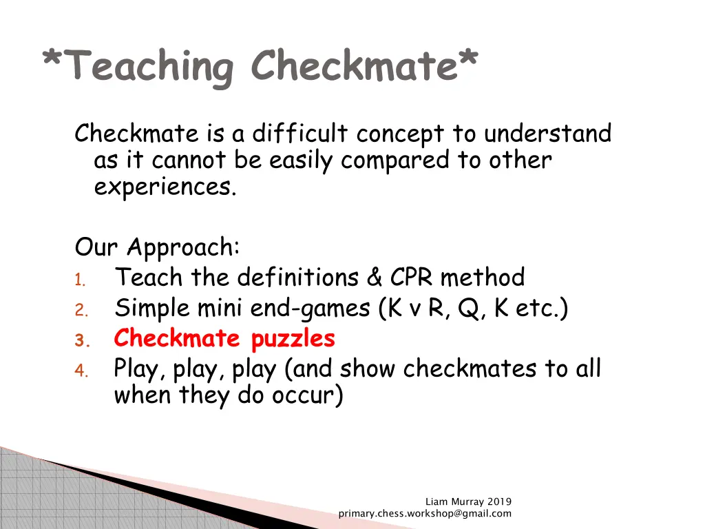 teaching checkmate 2