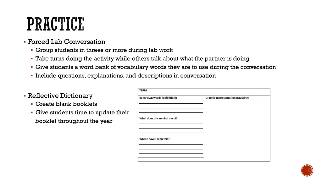 practice forced lab conversation group students
