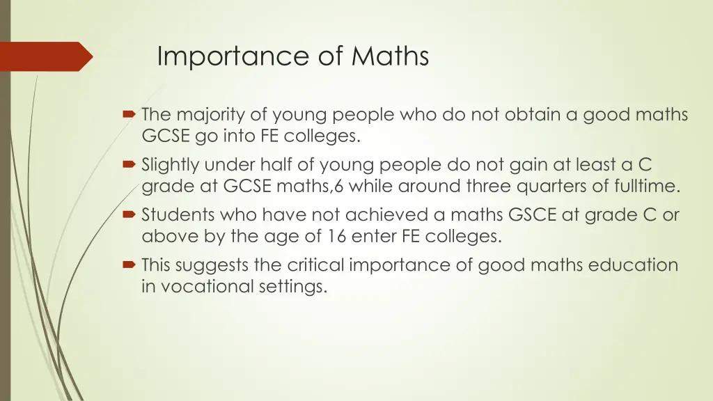 importance of maths