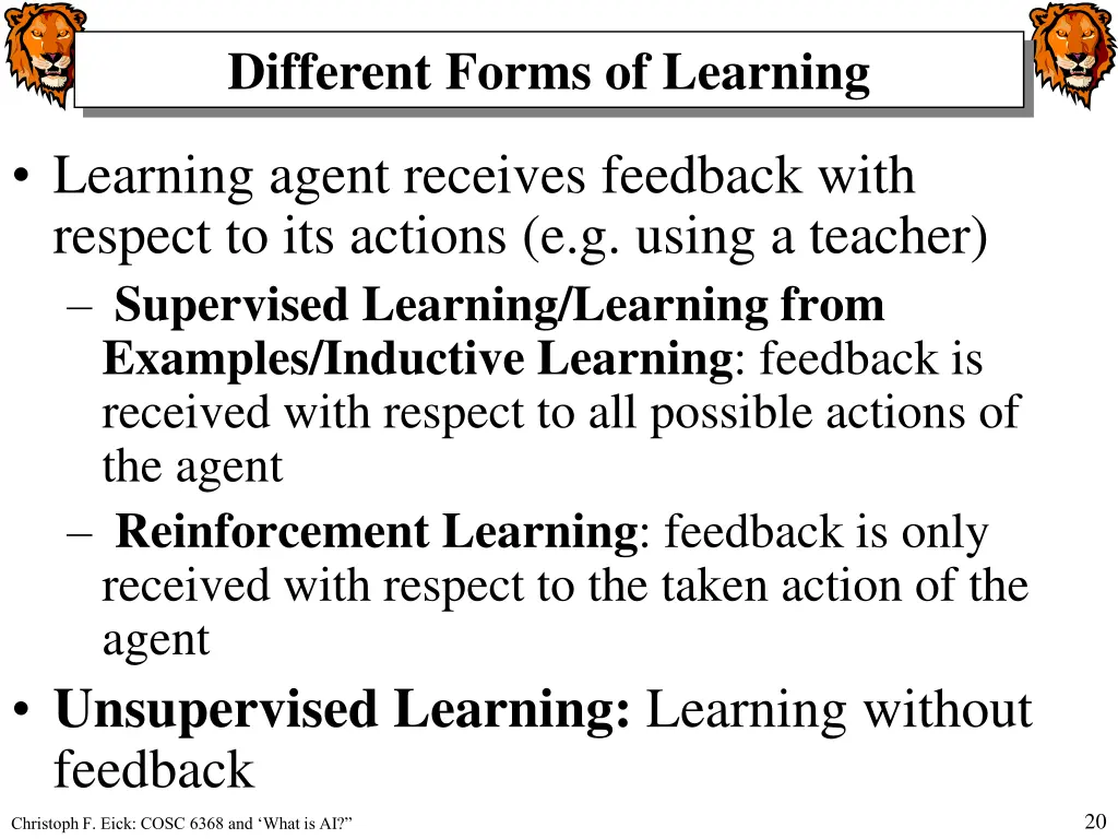 different forms of learning