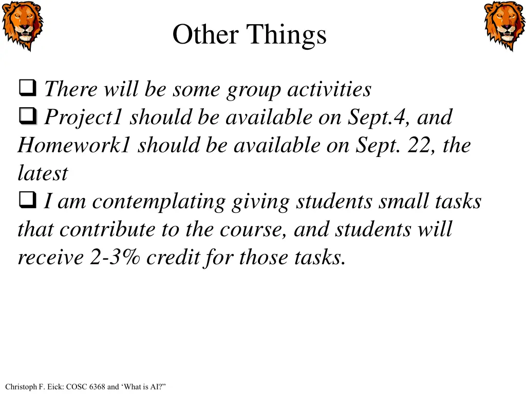 other things