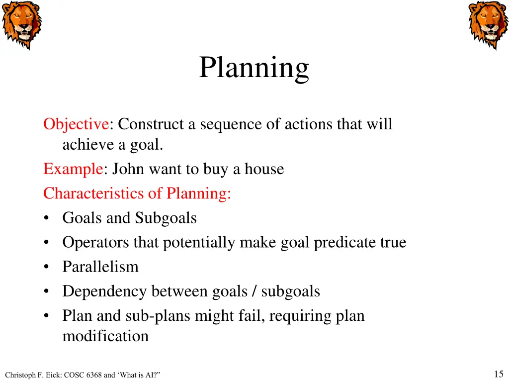 planning