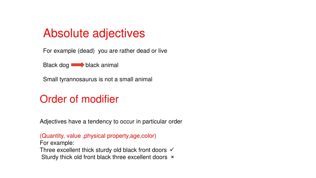 absolute adjectives