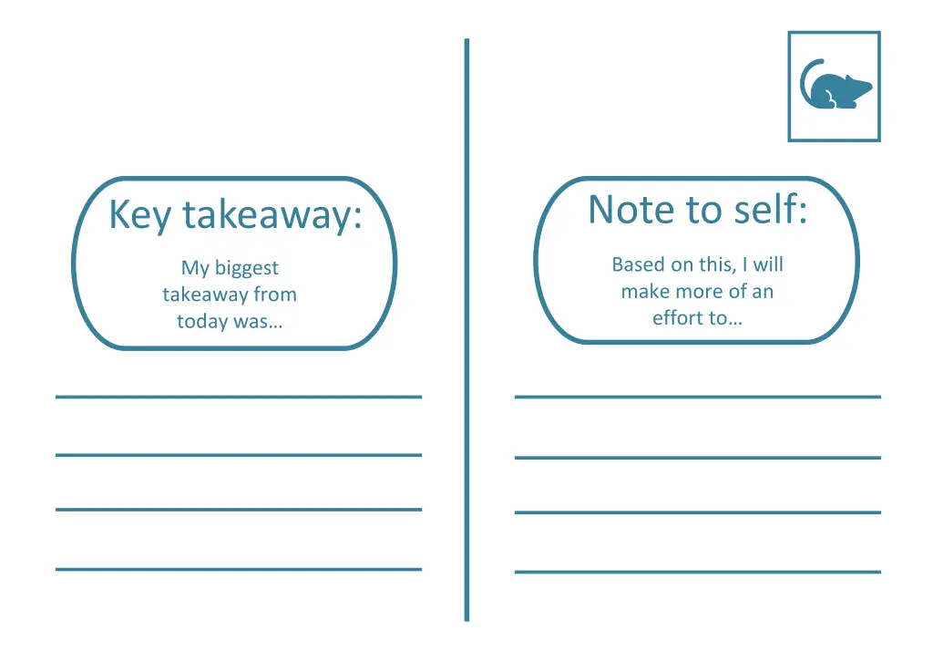 note to self