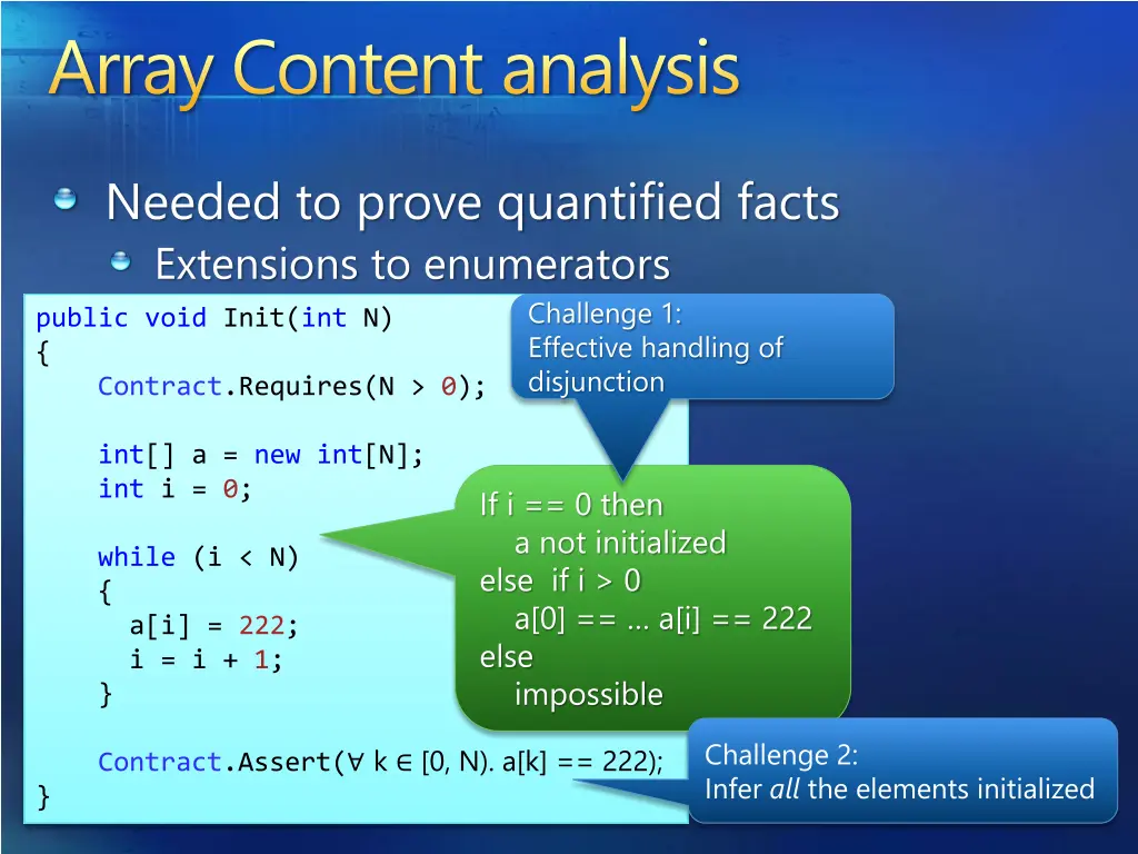 array content analysis