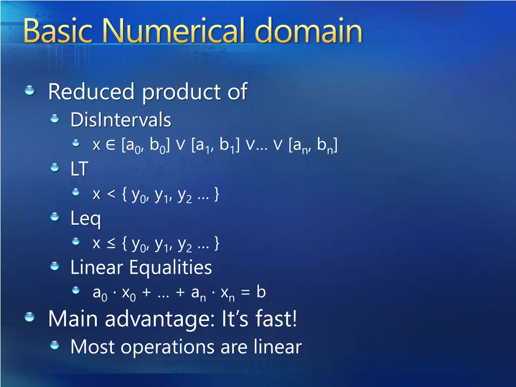 basic numerical domain