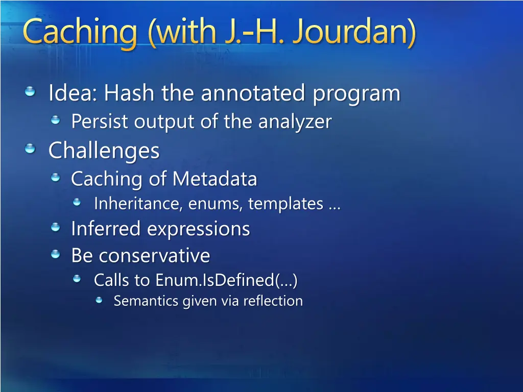 caching with j h jourdan